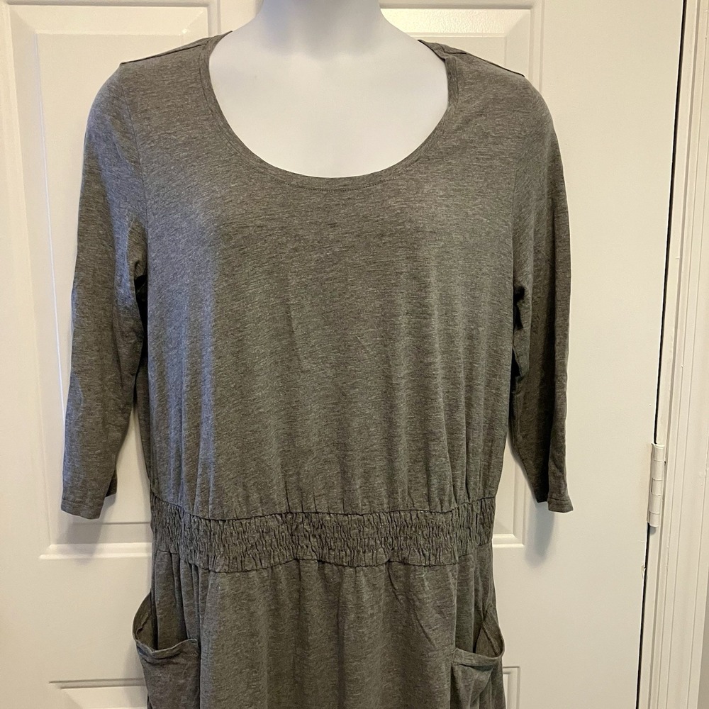 Love Hanna Size‎ XL Midi T Shirt Dress Gray Women's Lagenlook